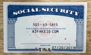 fake Social Securit card